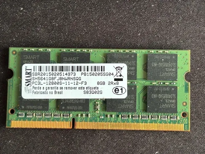 Memória 8GB DDR3L 1600MHz p/ Notebook SMART, testada