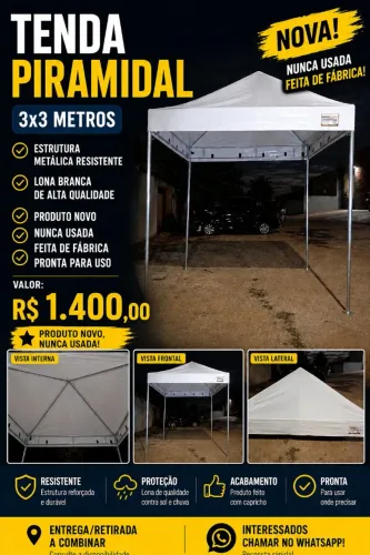 TENDA PIRAMIDAL 3x3 À VENDA! 