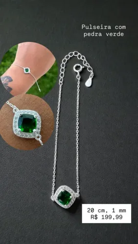 Pulseira de prata 925 delicada e cravejada, garantia eterna, pronta entrega