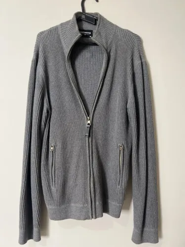 cardigan yachtmaster tricô canelado cinza m