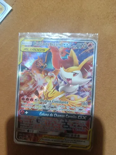 Charizard e Braixen gx impecável pokémon tcg