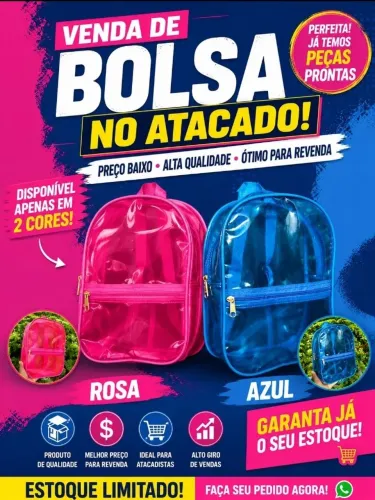 Bolsas em atacado tenho  em estoque 