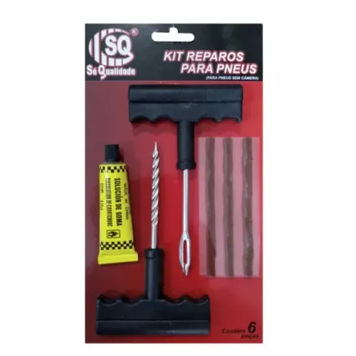 Kit Reparos P/ Pneus, C/ 6 Pçs Sq3499