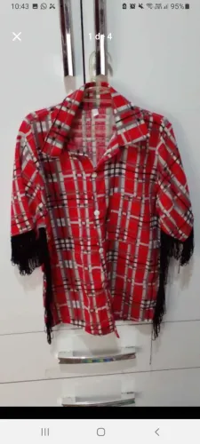 Camisa xadrez cowboy infantil