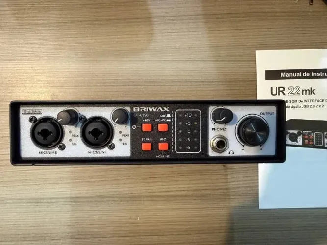 Interface de Áudio USB 2x2 BRIWAX GF-6196 32bit/384kHz