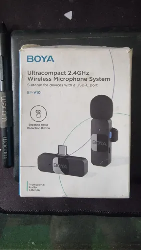 Microfone de lapela sem fio Boya