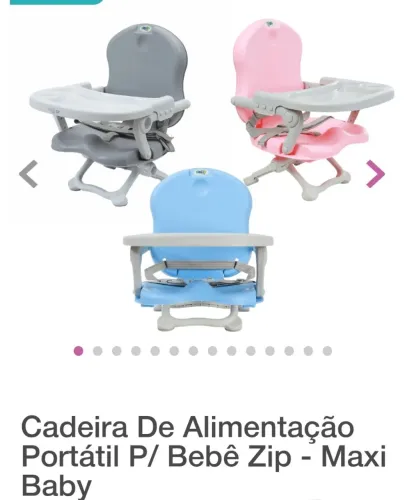 Cadeira De Alimentação Infantil Compacta Zip Maxi Baby