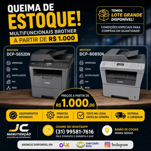 Multifuncionais Brother unidades e lote fechado faço preço melhor para lote