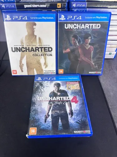 Coleção Completa - Uncharted PS4 1-2-3-4-5. Jogos em CD!