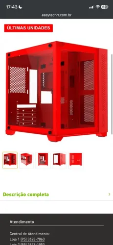 Gabinete PCYes ForceField Red Magma Vulcan