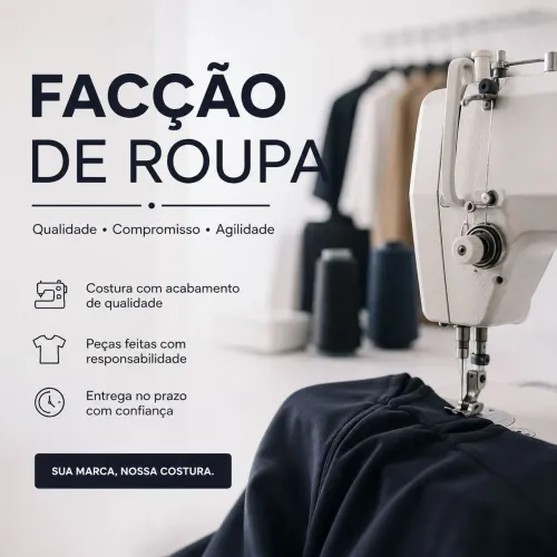 Facção de Roupa - Tecido Plano<br>
