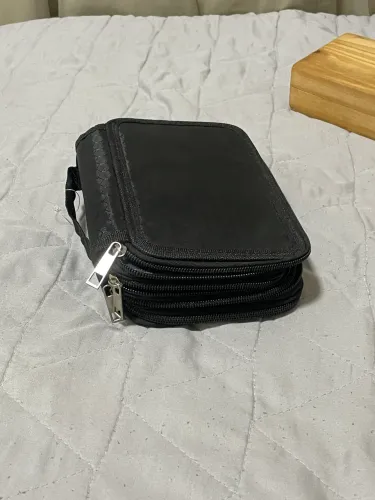 Estojo 3 zippers - guarda lapis 