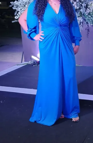 Vende-se vestido de festa azul royal