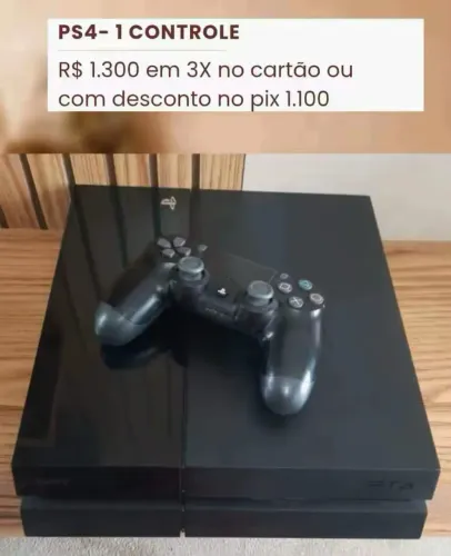 ps4 com 1 controle(não é desbloqueado)