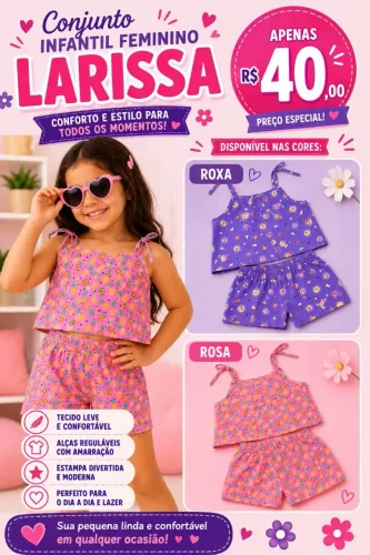 Conjunto Infantil Feminino Larissa