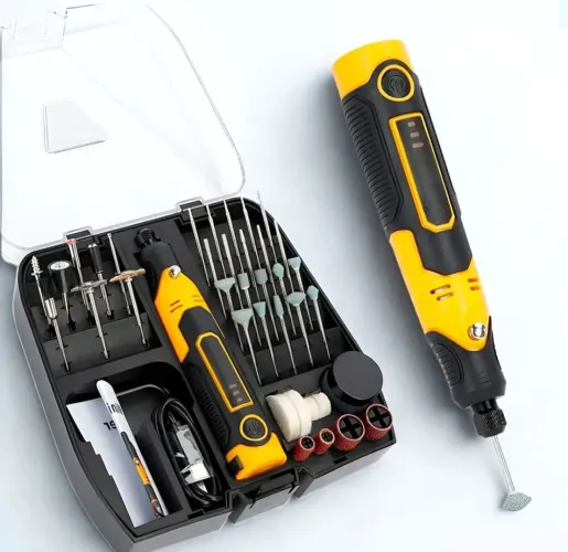 Micro Retífica Oba Mix 3,6V Recarregável + Kit de Acessórios