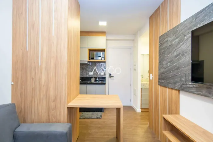 Apartamento mobiliado de 1 quarto para alugar no Batel, em Curitiba - 24m² | Ref 420