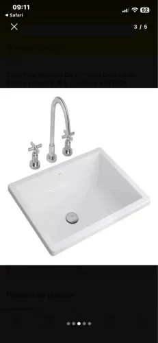 Cuba para banheiro de sobrepor/embutir Deca L1061 branco brilhante 40.5 x 56.5cm x 15.5 cm