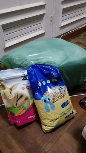 Kit para coelho. Ração, Feno e Forração para banheirinho
