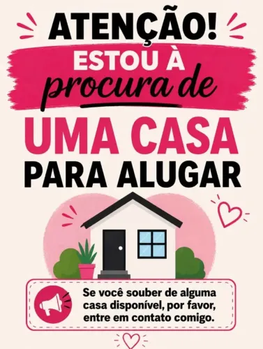 Procura- se casa para alugar que não seja de andar