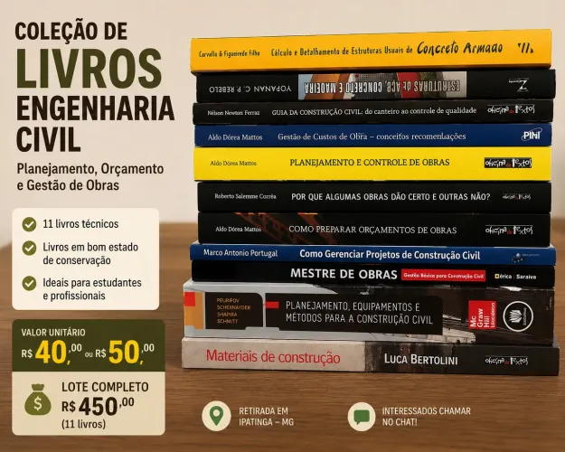 ? Coleção de Livros de Engenharia Civil - Excelente Oportunidade