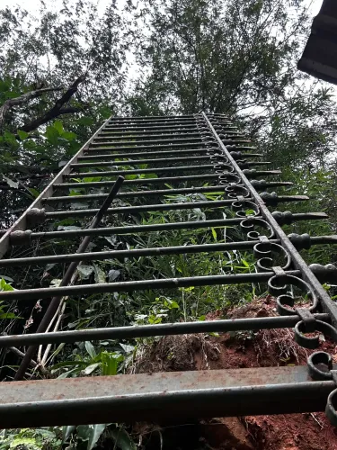 Grade antiga de ferro com detalhes belíssimos 