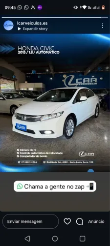 Honda Civic Sedan LXS 1.8/1.8 Flex 16V Aut. 4P 2015