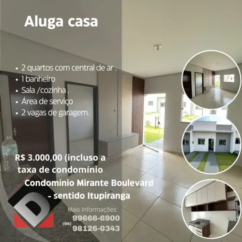 Imóvel para aluguel possui 80 metros quadrados com 2 quartos em Cidade Nova - Marabá - PA