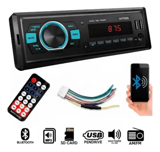 Som Radio Automotivo MP3 Player Entrada USB/SD Modelo 2202