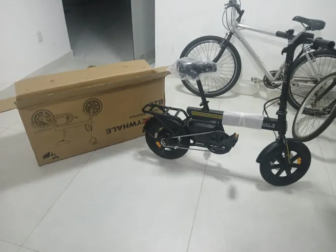 Bicicleta eletrica zero km na caixa nota fiscal