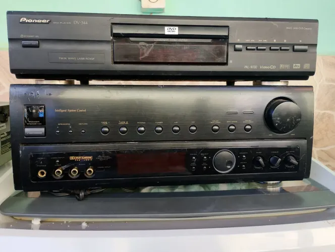 Amplificador Pioneer e dvd pioner