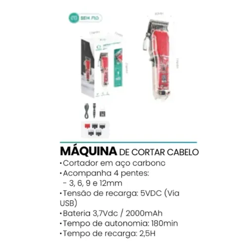 Lacrada Máquina de cortar cabelo sem fio ONISTEK ON-MA301