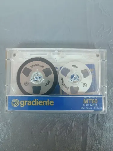 Fita cassete gradiente metal rolinho 60 min impecável
