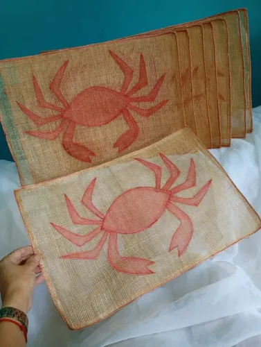 Jogo Americano Filipino em Fibra Natural de abacá com Bordado Manual