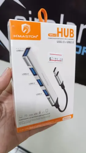 HUB Tipo C com 4 Portas USB Adaptador Hmaston Com 4 Portas (ZHQ24) - Loja Coimbra Entrega