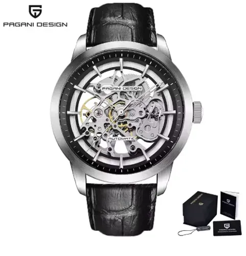 Relógio PAGANI DESIGN Skeleton - PD1638 -40mm - Masc - Mecânico - Novo