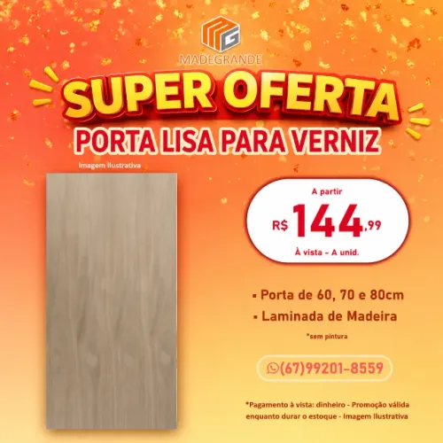 Porta de Madeira Laminada Lisa