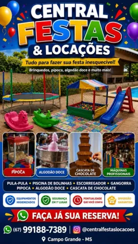 Aluguel de Pula-Pula, Piscina de Bolinhas, Escorregador, Gangorra e Outros
