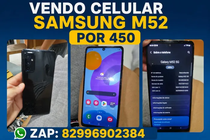 Vendo celular Samsung m52