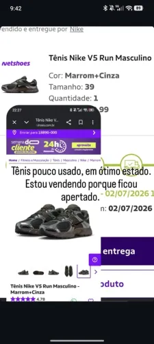 Tênis Nike v5 run Marrom e cinza