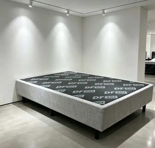 Cama Box base solteiro em LINHO.Entrego