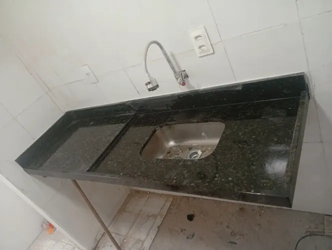 Bancada de cozinha no verde Ubatuba
