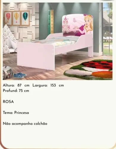 Mini Cama Infantil Para Menina Novo Direto da Fabrica 