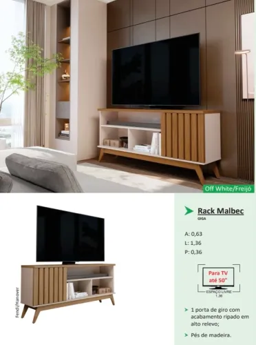 Rack Malbec 1,36m - Super Promoção 