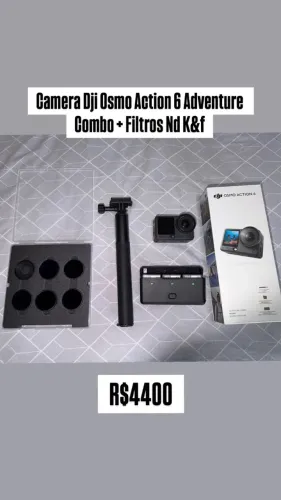 Camera Dji Osmo Action 6 Adventure Combo + Filtros Nd K&f