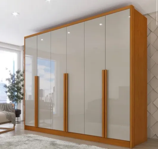 Guarda-Roupa 6 Portas Altavilla 2,74 m Cinamomo Off White