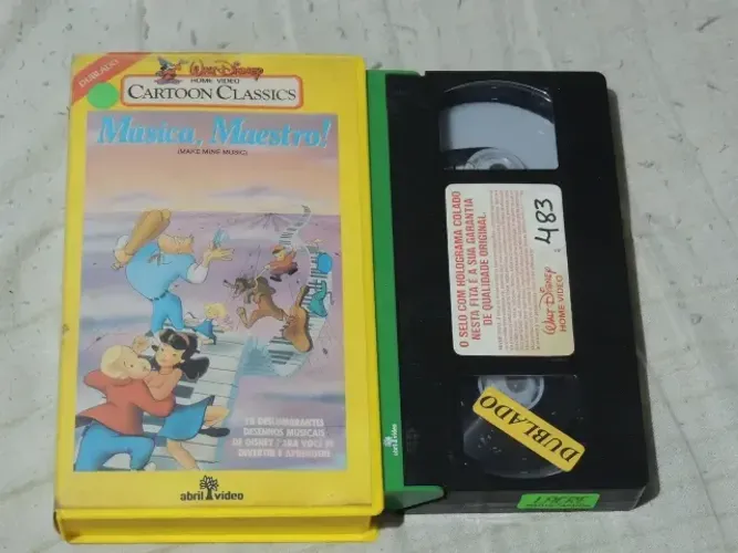 VHS MÚSICA MAESTRO - WALT DISNEY - DUBLADO - RARÍSSIMO - IMPECÁVEL
