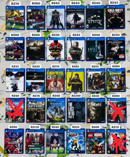 Jogos ps4 mídia física