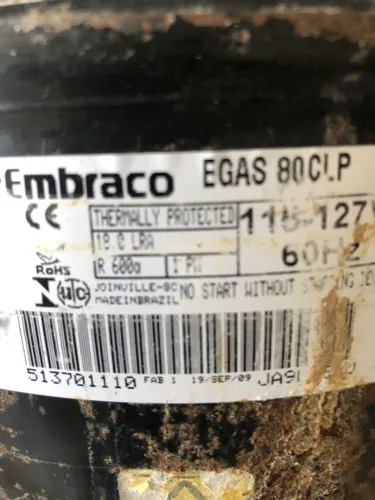 Compressor Embraco 1/4 127v