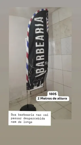 Wind banner placa para barbearia 